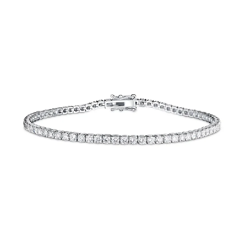 Women’s cuff bangles-Diamond Line Bracelet (2.92ctw)