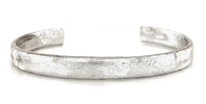 Women’s carved bracelets-Silver Leaf Cuff Bracelet by Evocateur