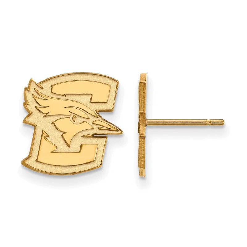 Women’s crystal stud earrings-14k Gold Plated Silver Creighton University Small Post Earrings