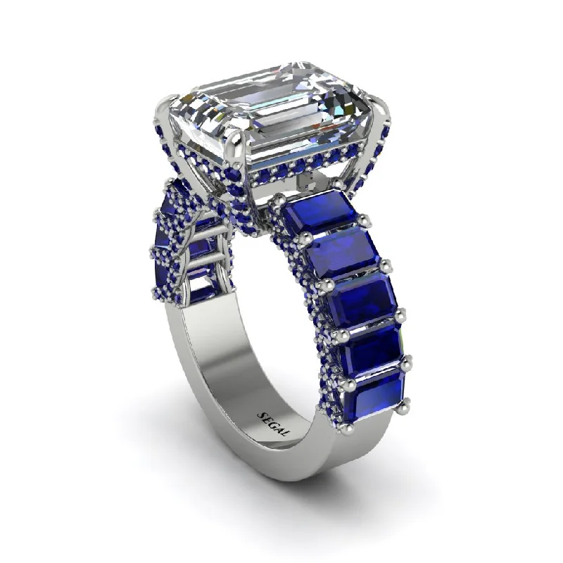 Women’s engagement rings with custom design-Luxury Emerald Cut Diamond Engagement Ring - Nadia No. 63