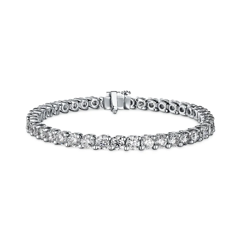 Women’s chunky bangles-Diamond Line Bracelet (10.32ctw)