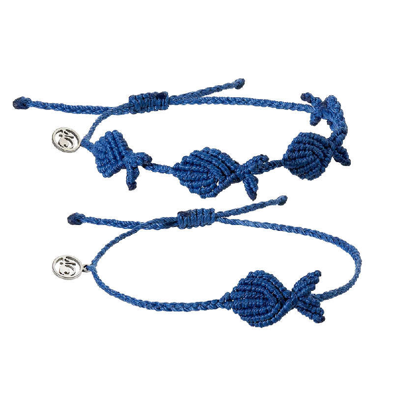 Women’s leather bracelets-Signature Blue Go Fish Bracelet/Anklet Bundle