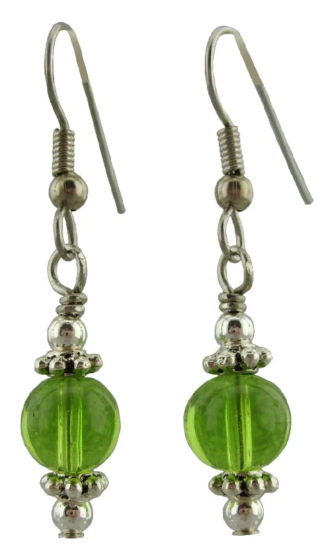 Women’s birthstone earrings-Spring Green Drop Earrings