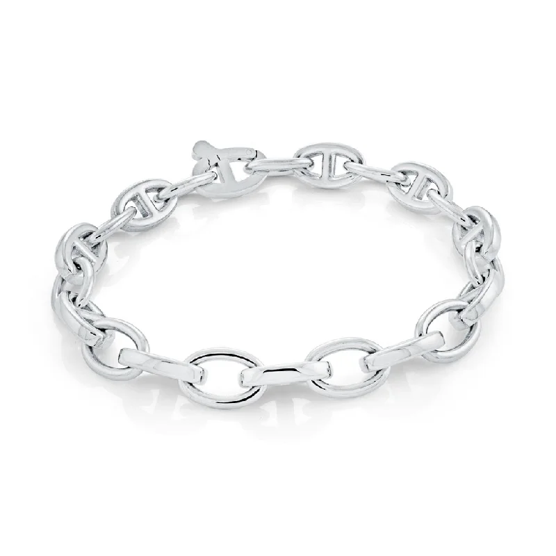 Women’s bangle bracelets-Stainless Steel Mariner Link Men's Bracelet