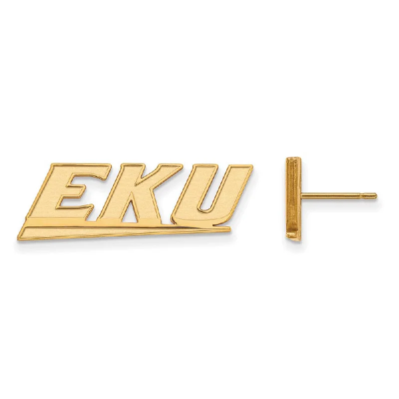 Women’s multi-color earrings-10k Yellow Gold Eastern Kentucky University Small Post Earrings